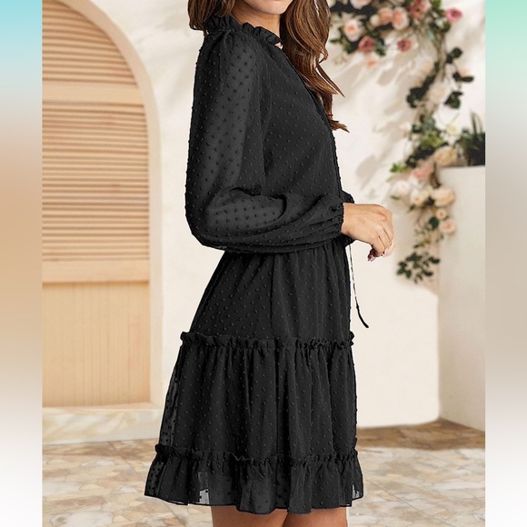 BTFBM Ruffle Tiered A-Line Swing Dress NWT - Picture 4 of 12